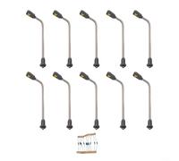 HavenDomicile Lot de 10 lampadaires LED pour modélisme de train - Jauge Z - Plateforme - Décoration 3 V DC/AC - 3,2 cm - Échelle 1:200-1:220