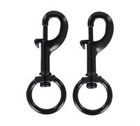 HavenDomicile Lot de 2 mousquetons en acier inoxydable 316 de qualité marine avec œillet pivotant, fermoir rotatif robuste pour équipement de plongée, bateau, gréement, laisse d'animaux domestiques