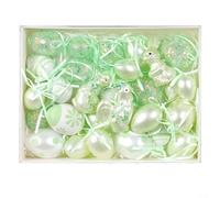HavenDomicile Lot de 30 décorations à suspendre pour sapin de Pâques en plastique ABS coloré - Œufs de Pâques - Décoration saisonnière (vert)