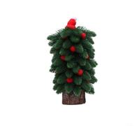 HavenDomicile Mini sapin de Noël artificiel avec support en bois pour décorations saisonnières et décoration festive pour la maison (grand)