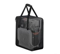 HavenDomicile Sac de transport portable pour machine à smoothie avec bandoulière - Étui de transport pour machine à slushie avec poche en maille zippée - Tissu Oxford noir - 44 x 26 x 10 cm