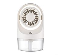 HavenDomicile Ventilateur brumisateur portable rechargeable avec humidificateur à jet d'eau, appareil de refroidissement USB pliable pour la maison, les voyages, réservoir de 70 ml (blanc)