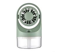 HavenDomicile Ventilateur brumisateur portable rechargeable avec humidificateur à jet d'eau, appareil de refroidissement USB pliable pour la maison, les voyages, réservoir de 70 ml (vert)