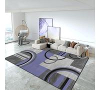 Havenly Rugs Tapis Lavable Antidérapant pour Salon Chambre Salle a Manger Cuisine et Bureau Élégant et Pratique 160 x 200 cm Correspondance Géométrique des Couleurs Grises