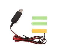 Haveratio 1 Ensemble USB 5 V à 4,5 V AA Batterie factice câble d'alimentation Cordon remplacer 3x1,5 V LR6 AA Piles économie d'argent pour Jouet Lumineux LED