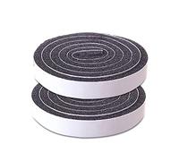 Haveratio 2 Rouleaux Porte fenêtre Bandes d'étanchéité insonorisées Porte fenêtre Mousse Isolation phonique Ruban adhésif Anti-poussière Bande d'étanchéité Noir