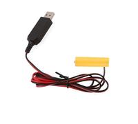 Haveratio - Batterie factice USB 5V à 1.5V LR6 AA, éliminateur de Piles AA, câble de Remplacement, 1 pièce, Piles AA 1.5V pour lumière LED électronique