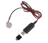 Haveratio Câble de Chargement de Batterie factice USB vers 3 V CR2032 avec Adaptateur de Type C pour remplacer la Batterie CR2032 3 V pour Les appareils alimentés par CR2032