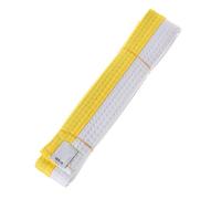 Haveratio Ceinture de Taekwondo Professionnel Karaté Judo Double Wrap Arts Martiaux Stripe Ceinture de Sport 180cm/280cm pour Adultes Enfants Enfants Blanc+Jaune