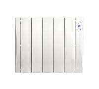 Haverland WI9 - Radiateur électrique à haute inertie en fonte d'aluminium (connectable)*, auto-programmable, 1400 W, utilisation +6h/jour, +/- m², Blanc
