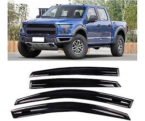 HAVERN 4 déflecteurs d'air pour Ford F-150 2011-2018,Fenêtre Latérale Visière Déflecteur Pare-Brise pour Pare-Pluie Bouclier Ventilation
