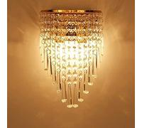 HAvern Applique Murale de Luxe Moderne avec Pampilles en Cristal, Applique Murale d'intérieur pour Chambre à Coucher, Chevet, Salon, Couloir (Or) (Null Gold)