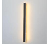 HAvern Applique Murale LED linéaire - Applique Murale Noire Mate - Applique Murale décorative avec luminaires intérieur/extérieur en Acrylique pour Salon, Restaurant, loft, Cuisine (lumiè