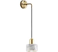 HAvern Applique Murale Nordique Simple et Minimaliste câblée, Applique Murale Moderne en marbre doré, décoration de Chambre à Coucher, Fil Suspendu réglable, Appliques intérieures G4, Che