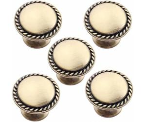 HAvern Poignées de porte de tiroir Style rétro rond en alliage de zinc Bouton de porte Design moderne Commode Poignées de tiroir Cuisine Salle de bains Placard Bibliothèque Armoire Poigné