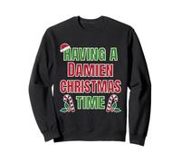 « Having A Damien Christmas Time Family Reunion Name » Sweatshirt