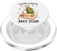 Having a Mental Bake Down Skeleton Funny Baker Meme Baking PopSockets PopGrip pour MagSafe