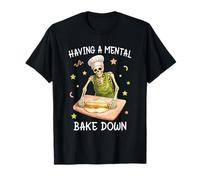 Having a Mental Bake Down Skeleton Funny Baker Meme Baking T-Shirt