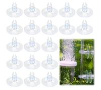 HAVIRI Ventouse Aquarium, 20 PCS Transparente 5mm avec Clips Petite Ventouse pour Aquarium Tube et Accessoires Ventouses de Fixation pour Pompe à Air et Décoration