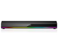 havit Haut-parleurs pour PC, 20 W Bluetooth V5.3 Barre de son pour ordinateur avec surround 3D, HiFi stéréo, alimenté par USB RVB avec microphone pour ordinateur de bureau, ordinateur portable