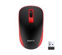 havit MS626GT Souris bureautique sans Fil 2,4 Ghz - 3 Boutons - Portée 10 mètres - Nano récepteur - Coloris Rouge