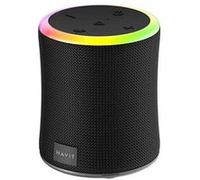Havit SK832BT Enceinte Bluetooth - Lumières RVB, son stéréo puissant, étanche, batterie 1800 mAh, microphone intégré, TWS, USB, AUX, MicroSD - Noir