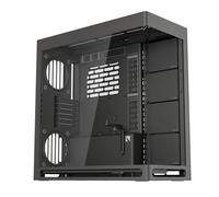 HAVN HS 420 Boîtier PC à double chambre ATX noir | Design hybride, 11 emplacements de ventilateur de 140 mm et 3 supports de radiateur de 420 mm, gestion des câbles simpliCable, verre trempé, hub de