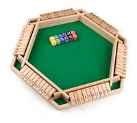 Havnidy Shut The Box - Jeu de Table en Bois pour 6 Joueurs - Jeu de dés Classiques - Jeu de Voyage - Jeu de dés Traditionnels en Bois pour Pubs - Grands Jeux de société pour l'ensemble
