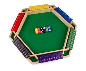 Havnidy Shut The Box - Jeu de Table en Bois pour 6 Joueurs - Jeu de dés Classiques - Jeu de Voyage - Jeu de dés Traditionnels en Bois pour Pubs - Grands Jeux de société pour l'ensemble