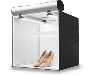 HAVOX Studio Photo HPB-60D - 60x60x60cm - Boîte à lumière LED 13000lm - Lightbox Portable 2 Panneaux inclinables - Mini Studio Produit Polyvalent Fond Blanc, Shooting Catalogue, e-Commerce