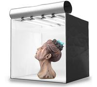 HAVOX - Studio Photo HPB-80XD - Boîte à lumière Portable avec 4 rampes LED inclinables - Lightbox 80x80x80cm - Éclairage 5500K - 26.000 lumens - Système Anti-reflet