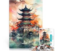 Havre Japonais Puzzle 1000 pièces pour Adolescents Jouet éducatif intellectuel décompressant Convient aux Couples 38x26cm