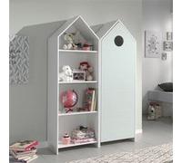 HAVRE - Pack Bibliothèque + Armoire 1 Porte Vert Menthe -
