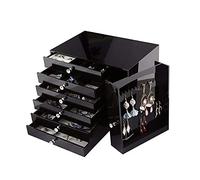 HAVVMK Coffret à Bijoux en Velours à 6 Niveaux pour Femme, idéal pour Ranger bagues, Colliers, Boucles d'oreilles, Montres, Cadeaux de Nouvel an