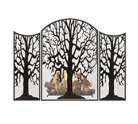 HAVVMK Pare-feu en Arc avec Motif de Branches d'arbres, Pare-feu Pliable pour décoration de Salon, barrière pour poêle à Bois