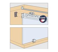 HAWA Clipo 36 G IS Ferrure de porte coulissante pour 1 porte coulissante en verre (façade intérieure) jusqu'à 36 kg