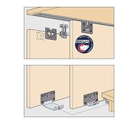 HAWA Clipo 36 H MS Ferrure de porte coulissante pour 2 portes coulissantes (avant combiné) jusqu'à 36 kg