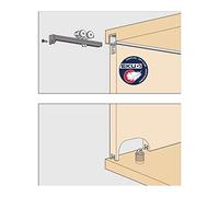 HAWA Clipo 36 HM IS Ferrure de porte coulissante pour 1 porte coulissante (avant) jusqu'à 36 kg