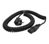 HAWA R6502 appareils IEC Câble de raccordement noir 1.6 m câble spiralé
