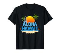Hawaï Aloha State-of Mind Retro Floral Waves Paradise T-Shirt