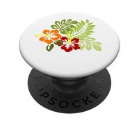 Hawaï Floral Graphic Fleurs Hibiscus PopSockets PopGrip Adhésif