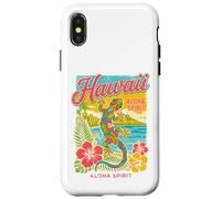 Hawaï Gecko Hibiscus Plage Tropical Hawaï Aloha Spirit Coque pour iPhone X/XS