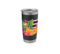 Hawaï Hula Dancer Retro Pacific Vintage Souvenir Gobelet isotherme en acier inoxydable double paroi