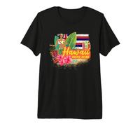 Hawaï Hula Dancer Retro Pacific Vintage Souvenir T-Shirt Haut de Gamme