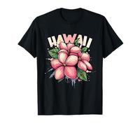 Hawaï Plumeria Frangipanier Fleur Maui Kauai Aloha Surfer T-Shirt