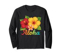 Hawaï Plumeria Hawaï Maui Kauai Hibiscus Aloha Surfer Manche Longue