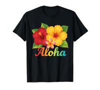 Hawaï Plumeria Hawaï Maui Kauai Hibiscus Aloha Surfer T-Shirt
