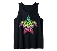 Hawaï Tortue Hibiscus Fleur Hawaïen Tribal Tropical Océan Débardeur