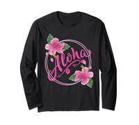 Hawaïen Aloha Rose Hibiscus Fleurs Jolies Fleurs Tropicales Manche Longue
