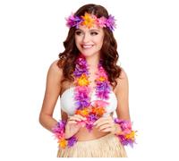 Hawaïen Hawaii Tropical Plage Enterrement Cerf Fête 5 Pièce Déguisement Kit Neuf